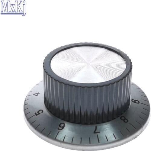 3PCS Hot Potentiometer Band Switch Knob Cap With Scale Number C3 Locking Screw Size 36X24MM Inner hole 6MM