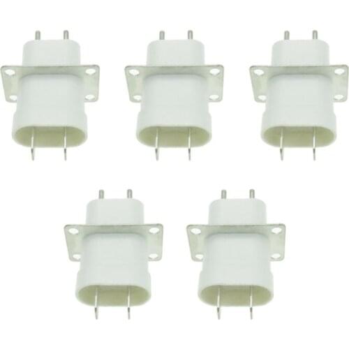5Pcs Electronic Microwave Oven Magnetron Plug 4 Filament Pin Sockets Converter Home Microwave Oven Spare Parts
