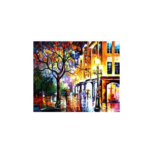 Free shipping knife painting reproduction realist scenery artwork printed oil painting WK-- (301)