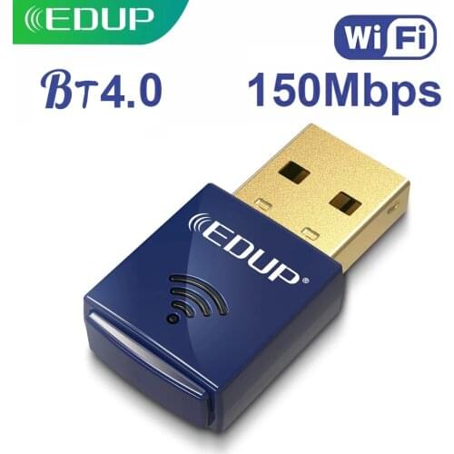EDUP USB Wireless Wifi Adapter Network Card Wi Fi Signal Receiver Bluetooth 4.0 2.4Ghz 150Mbps For Desktop For Laptop For PC