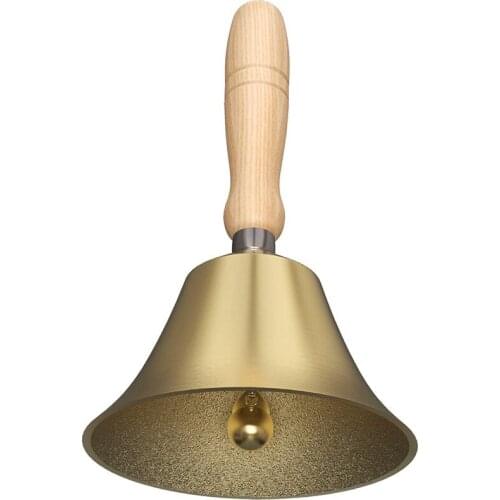 4.33 Inch Large Hand Call Bell with Wood Handle,for Kids and Adults,Used for Weddings,School Classroom,Service and Game