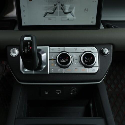For 20-21 Land Rover Defender 110 car interior air conditioning button aluminum alloy decorative stickers auto parts