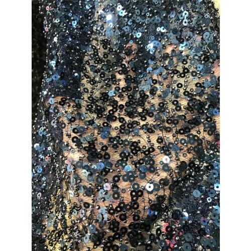 Exquisite and beautiful pure color bead tube fashion sequined mesh dress, suitable for ladies' wedding dress skirts