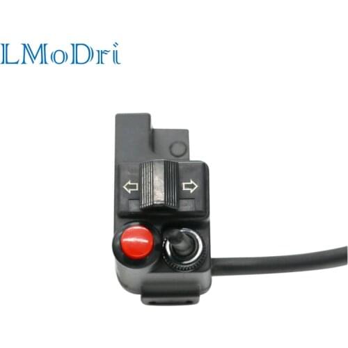 LMoDri Motorcycle Customizable Modified Handlebar Multi-function Headlight Switches Start Steering Switch Horn Double Flash