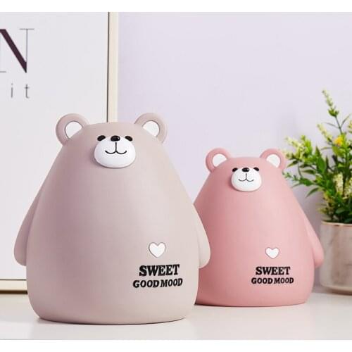 Cartoon Animal Bunny bear Piggy Bank Coin Storage Box Children Toy Christmas festival Birthday Gift Home Decoration Cute Statue