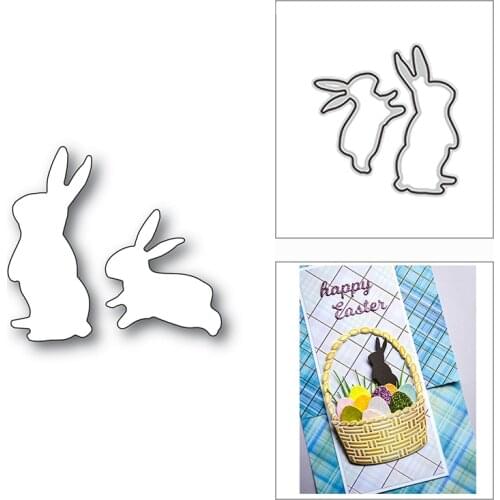 New 2021 Lively Bunnies Animal Metal Cutting Dies for DIY Scrapbooking and Album Card Making Decorative Embossing Craft No Stamp