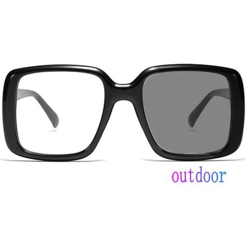 2020 new Oversized Female Photochromism Prescription Glasses Chameleon Myopia Glasses With Degree -1.0 -1.25 -1.5 To -4.0 FML