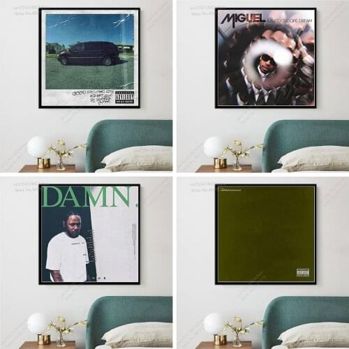 Kendrick Lamar Poster Rapper Singer Hot Music Album Good Kid DAMN Canvas Painting Wall Art Posters and Prints Home Decor