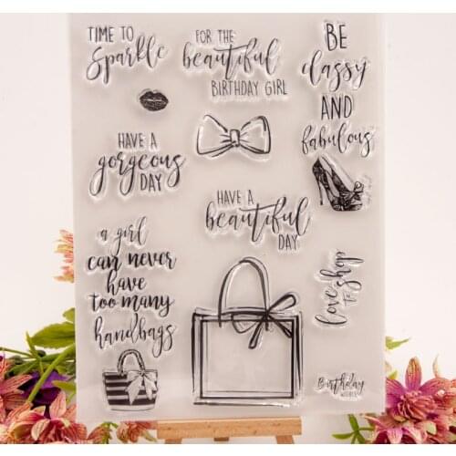 YPP CRAFT Have A Beautiful Day Transparent Clear Silicone Stamps for DIY Scrapbooking/Card Making/Kids Crafts Decoration Supplie