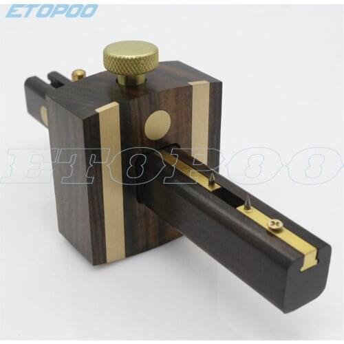 Luxury British Indonesia Ebony+Pure Copper Wearproof Carpenter Woodworking Tool Screw Cutting Gauge Mark Scraper Scribers