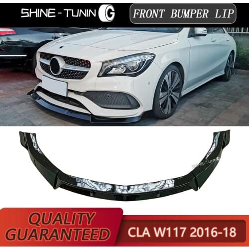 Car Front Bumper Splitter Lip Spoiler Diffuser Guard Cover Body For CLA-Class W117 2016-2020 Exterior Accessories