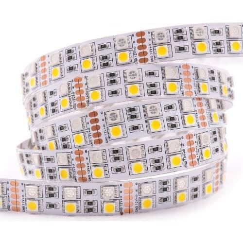 120LED/M 5050 Led Strip Light 12V/24V RGBW White Double Row RGB/Warm White Led Tape IP67 Tube Waterproof Home Decoration