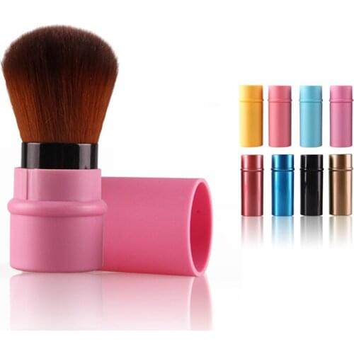 Retractable Blusher Makeup Brushes Kabuki Loose Powder Foundation Blush Brush Convenient Storage Travel Beauty Cosmetic Tools