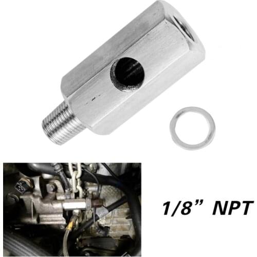 Replacement Compact 1/8 NPT Stainless Steel Turbo Oil Pressure Sensor Tee Adapter for Automobile
