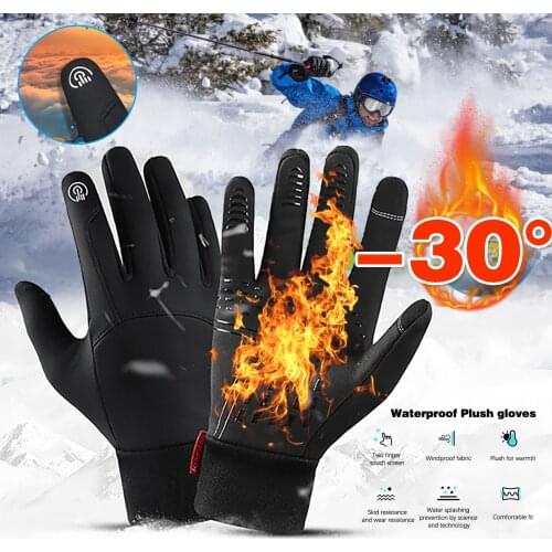 Winter Goves Mens Gloves Ladies Winter Accessories Running Touch Screen Full-finger Gloves Thermo outdoor fashion Accessories