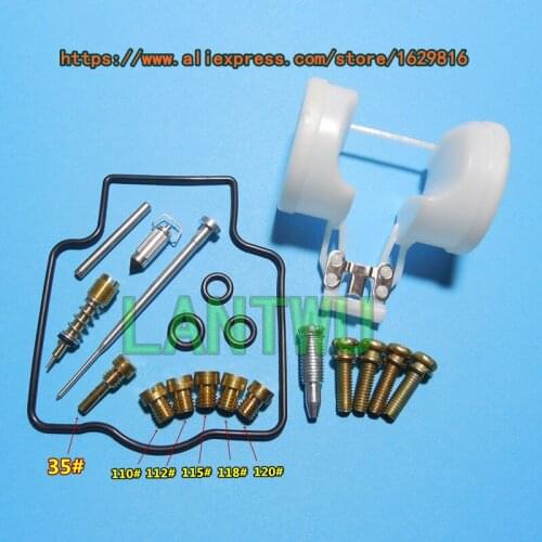 1 set $12.5)KPS 01~06year ZZR400 Keihin carburetor repair kit Configure float and With 5 pieces jet:110-112-115-118-120