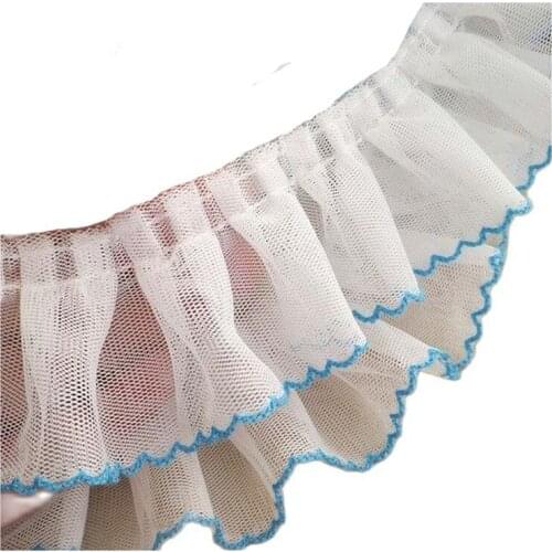 1M Embroidery Lace Fabric Tulle Lace Collar Sewing Trim Ribbon 5cm Laces Applique Dresses For Women Guipure Craft dentelle QT22