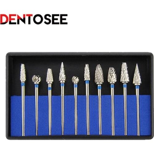 10pcs Dental Grinding Heads Tungsten Steel Teeth Polishing Burs Dental Lab Grinding Drill Grinder Dentistry Equipment Burs