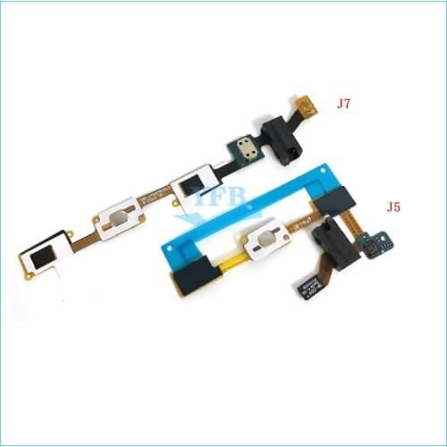 100PCS Home Button Key Return Sensor Menu Headphone Audio Jack Flex Cable For Samsung Galaxy J5 J500 J500F J7 J700 J700F