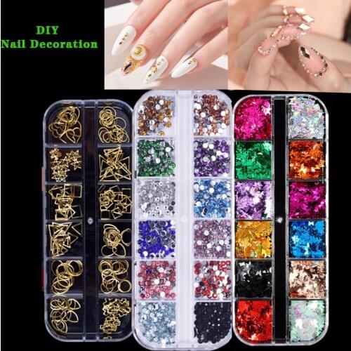 12 Grid/Set Holographic Nail Glitter Sequins Sparkly 3D Thin Butterfly Flakes Polish Decor for Nail Art Accessories Design