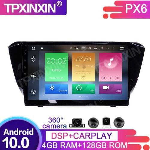 128G Android 10 For Skoda Super B 2015-2019 Car Multimedia Player GPS Navigation Headunit Auto Radio Audio Stereo Tape Recorder