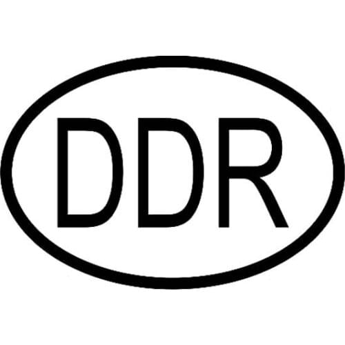 13.6CM*9.3CM DDR Germany Country Code Oval Car Sticker Vinyl Decal C10-01196