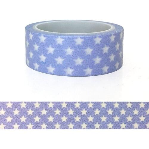 20pcs/set Washi Adhesive Tape Cute Kawai Japanese Paper Tape for Children Gift Grey and Purple Stars