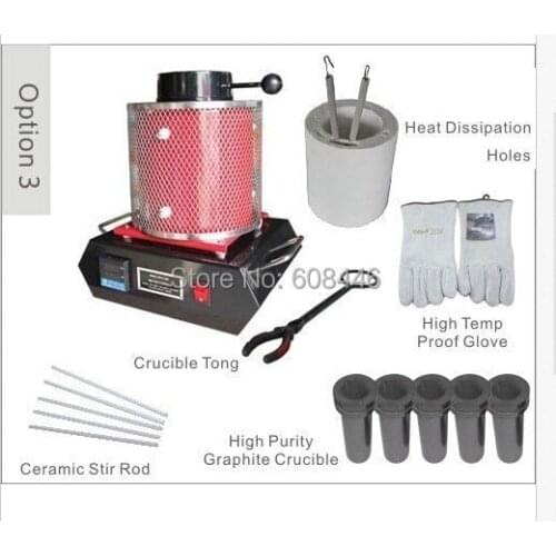 Automatic Digital Melting Furnace 2KG for Melt Scrap Silver & Gold MF-2000 Three