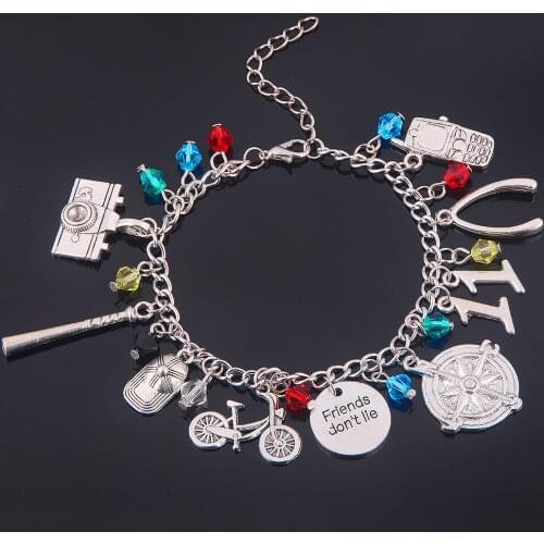 Stranger Things Bracelet Axe Tape Bicycle Mobile Phone Multi-Combination Metal Bracelet Creative Girl Gift Jewelry