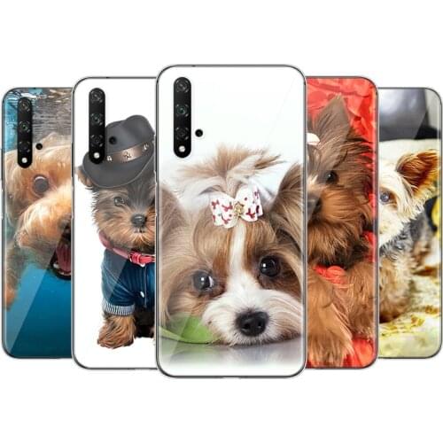 Yorkshire terrier dog puppy Silicone Cover For Huawei Honor 9X 9N 9 Lite 8S 8C 8X Play 8A 8 V9 3E 7A 7C Pro Phone Case