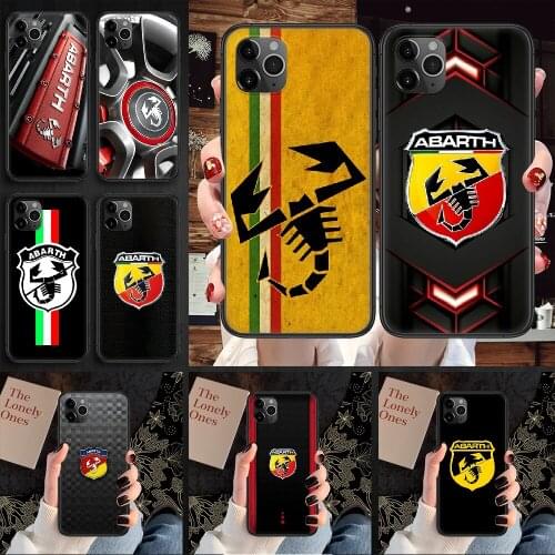 Italy Sports car abarth logo Phone Case Cover Hull For iphone 5 5s se 2 6 6s 7 8 12 mini plus X XS XR 11 PRO MAX black trend