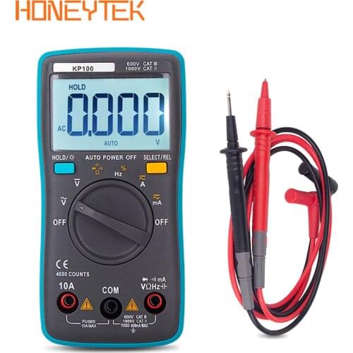 ESR Capacitor Tester Auto Range Digital Multimeter 4000 Counts Voltage Indicator Frequency Meter Auto Power Off Electric Meter