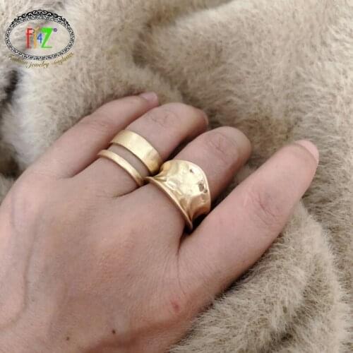 F.J4Z 2020 Women Vintage Rings Antique Irregular Top Infinity Female Finger Rings Girls Gifts Jewelry Accessories dropship