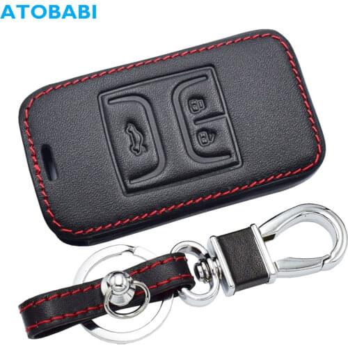 Leather Car Key Case 3 Buttons Smart Keychain Holder Remote Control Fobs Protector Cover Jacket For Chery Tiggo 8 7 5X 2019 2020