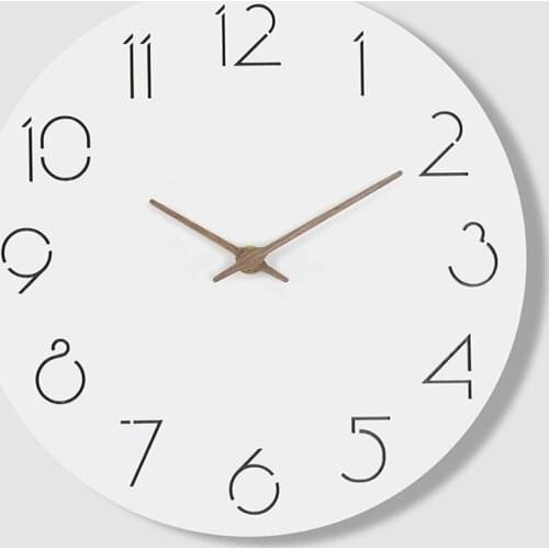 Creative Simple Modern Watch Wall Clock Kitchen Modern Designs Wood Beautiful Unique Saat Wandklok Wall Clocks Home Decor 50K585