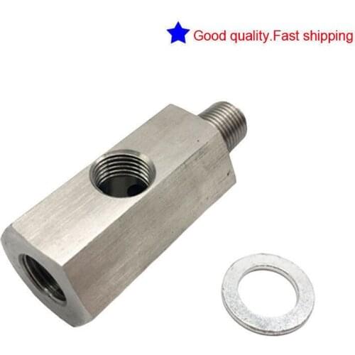 Metric Adapter / Oil Pressure 1/8" NPT female X M10 M10X1 male & Female Tee L-48