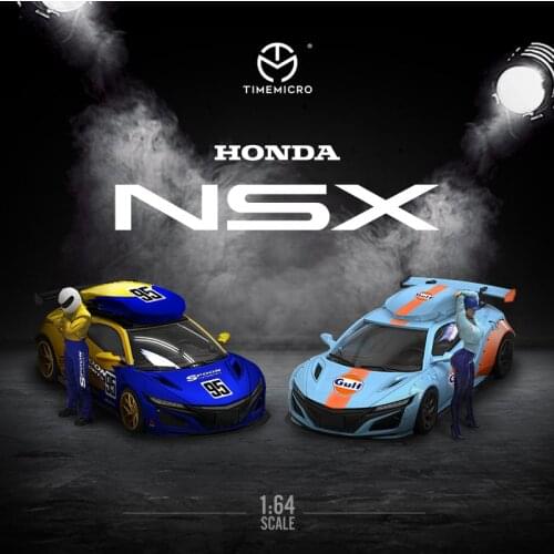 PreOrder) TM Time Micro 1:64 Honda NSX Spoon Gulf With RoofBox Diecast Model Car
