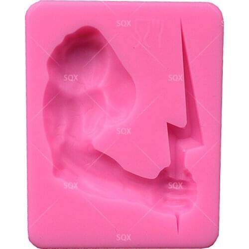 Power Arm Shape Silicone Fondant Mould Cake Decorating Baking Tools Kitchen Accessories MR99