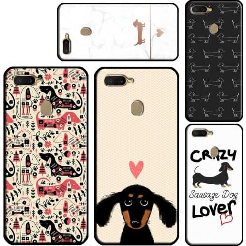 Cartoon Dachshund Sausage Dog Phone Case For OPPO A91 A15 A5 A9 A53 A31 2020 A5S A3S A1K A52 A72 F5 F7 Reno 2 Z 4 Pro