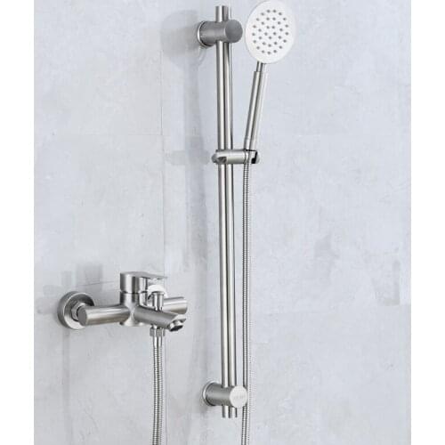 Wall Mounted single lever 304 Stainless Steel bathroom shower Mixer Set Water Tap torneira chuveiro ducha