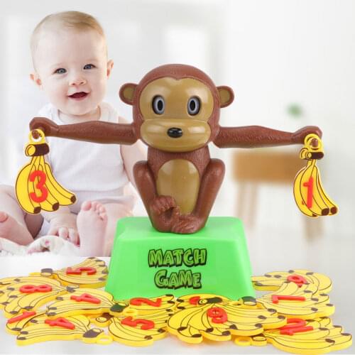 Monkey Hanging Banana Balance Scale Montessori Match Game For Baby Number Learn Add and Subtract Enlightenment Educational Toy