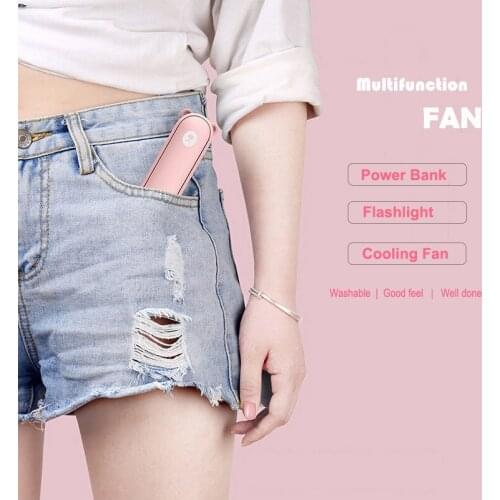 Mini Foldable Fan Silent Usb Rechargeable Function Handheld Fan Small Air Cooler Household Electrical Appliances Desktop