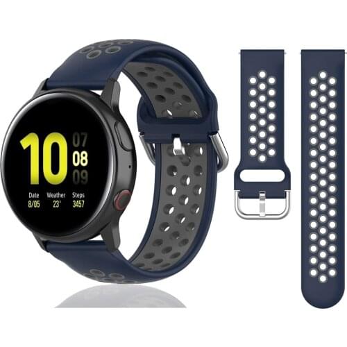 22mm 20mm Silicone Band for Amazfit Pop GTS 2 NEO Mini GTR 42mm 47mm GTR2 Stratos 2/3 Bip Lite U Sport Watch Strap Bracelet Blue