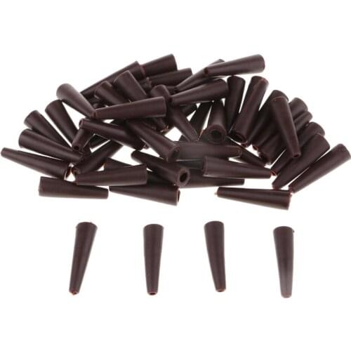 50 Pcs Carp Fishing Tail Rubber Tubes Cones Rigs Sleeve for Safety Lead Clips 20mm Fishing Accessories Terminal Tackles pesca