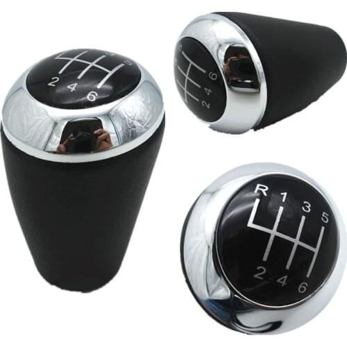 6 Speed PU Leather Gear Shift Knob Lever Shifter Stick Pen For Mazda 3 6 3 Series CX-7 MX-5 2009 2010 2011 2012 2013 2014-2017