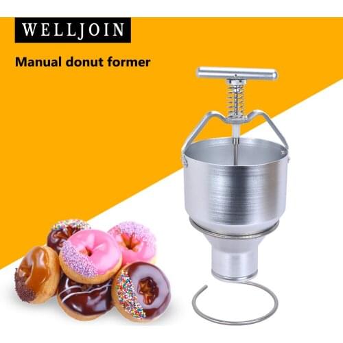 Manual Donut Depositor Medu Vada Dropper Plunger Dough Batter Dispenser Hopper