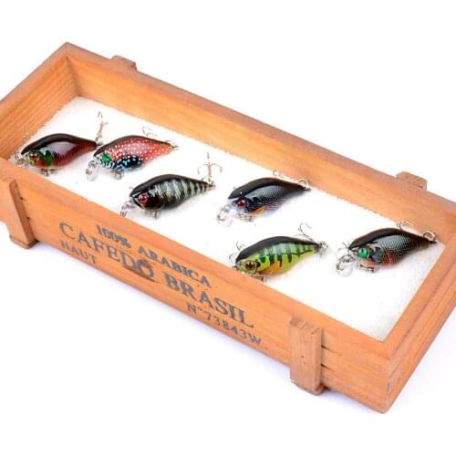 4.3cm/4.4g fishing lures Tungsten weight system Squad Minnow crank wobbler crank bait fishing tackle