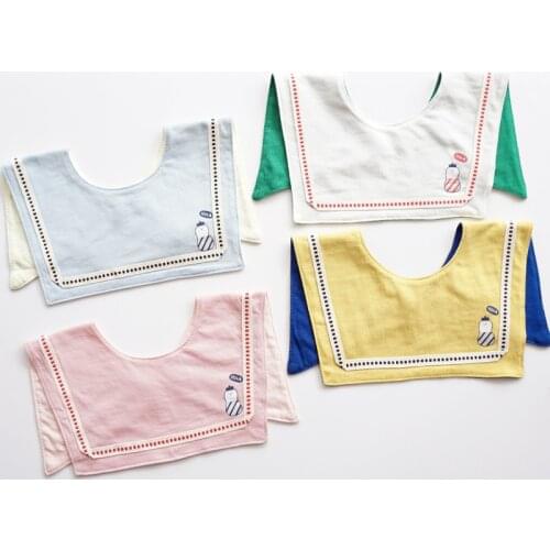 Ins Korean version of the new baby bib baby cotton saliva towel square child bib 0-12 years old saliva pocket