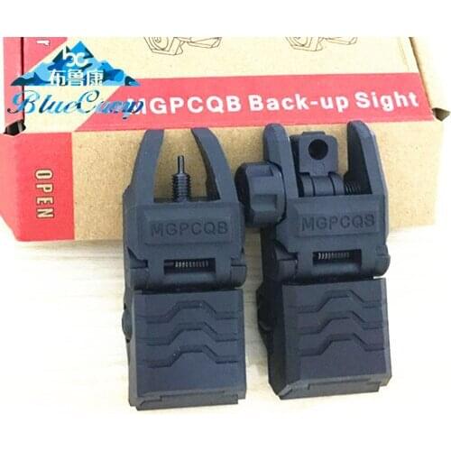 Tactical Hunting Low Flip Up Front & Rear Sight Set Quick Detach Rapid Transition Sight for Picatinny Rail