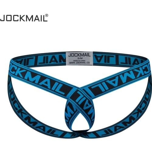 JOCKMAIL Cockstraps Men Underwear Sexy Jockstrap Pouch Cuecas Fashion Letter Elastic Thongs Underpants Gay Slip Homme Srting Hot